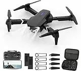 Drohne mit Kamera HD 4K,RC Faltbare FPV WiFi Live Ãœbertragung Drohne für Kinder Anfänger,2 Akku Lange Flugzeit,Headless Modus,Flugbahnflug,Hindernisvermeidung,One Key Start/Landen,Headless Modus