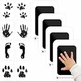 CNMTCCO Pfotenabdruck Set Hund, 4 Stück Fußabdruck Baby, Berührungsloses Baby Abdruckset, Baby Erstausstattung Neugeborene