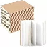 Koogel 24 Stück Klein Blanko Notizbücher, Notizbuch Journal Tagebuch Notizblöcke Schulhefte 13 x 9cm Notizbücher mit Kraftpapier-Einband Braun