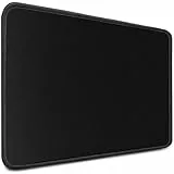 Sidorenko Mauspad 28x20cm - Mousepad mit Vernähte Kanten - Mouse Pad rutschfest - Mausunterlage in schwarz, Mausped für PC mit glatter Oberfläche, Mouspad klein, Maus Pad für alle Maustypen, Mauspat