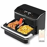 COSORI Heißluftfritteuse 2 Kammern, Dual Blaze TwinFry 10L Airfryer, mit 4 Heizrohren und flexiblen Kammern, gleichmäßige Hitzeverteilung, Temperatur bis 240 Grad C, Schwarz