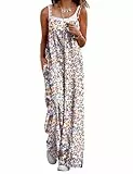 YESNO Damen Latzhose mit Beiläufig Retro Oversize Loose Hose Größe Baggy Jumpsuit Sommerhose XL PZZCRDE 377