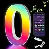 Kangtaixin LED Zahlen Lampe 0-9, Leuchtzahlen Geburtstagsdeko mit USB-Netzteil, APP-Kontrolle, Dimmbar, Dekoration für Bar Mitzvah, Weihnachten Deko, Neujahr, Hochzeit Party Valentinstag - Zahlen 0