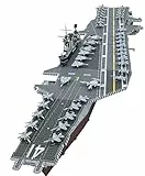 Fascinations PS2003 Metal Earth Metallbausätze - Flugzeugträger USS Midway, lasergeschnittener 3D-Konstruktionsbausatz, 3D Metall Puzzle, DIY Modellbausatz mit 2 Metallplatinen, ab 14 Jahre