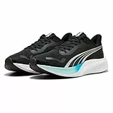 PUMA Unisex Pounce Lite Straßen-Laufschuh, Black Mint Melt Speed Blue, 45 EU