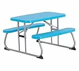 LIFETIME Campingtisch & Picknicktisch für Kinder | 83x90x53 cm Blau | Kunststoff Tisch inklusive Bank für den Outdoorbereich
