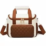 Beaulyn Lunchtasche für Damen, geräumige, isolierte Lunchbox für 2 Mahlzeiten, große Tragetasche für Erwachsene, mit Bestecktaschen und verstellbarem Riemen, auslaufsichere und auslaufsichere