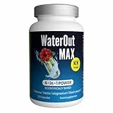 WaterOut MAX Entwässerungskapseln mit Hibiskus, Brennnessel, Magnesium und Piperin (Schwarzer Pfeffer) - Entwässerung, Brennesselkapseln - 30-Tage-Vorrat, Sensilab Slimmium