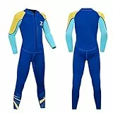 ZCCO Kids Neoprenanzug – 2,5 mm Thermo-Badeanzug für Jungen & Mädchen, Langarm-Tauchanzug zum Schwimmen, Surfen & Schnorcheln (Hellblau, S)