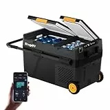 BougeRV CRD2 V2.0 Kompressor Kühlbox 40L mit Gefrierfach Doppeltür Dualzonen Kühlbox Auto mit Rollen & Griff 12V/24V 230V Camping Kühlschrank Elektrische mit APP Steuerung, IPX4, -20℃~20℃ (2026 Neu)