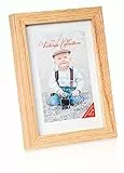 Victoria Collection Klassischer Holz Bilderrahmen aus Eiche - Freistehender Fotorahmen für 10x15 cm Bilder | Einfach für Horizontale & Vertikale Fotos zu Verwenden | Geeignet für Tisch & Wand