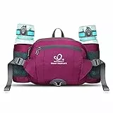 WATERFLY Gürteltasche mit Flaschenhalter, Gurt Verstellt Bauchtasche Hundetraining Handyfach Wasserdicht Hüfttasche für Wandern Reise Camping