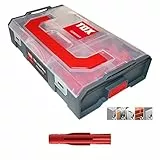 TOX L-BOXX Mini Allround Tri Dübelset effektiv, kompakt, übersichtlich, individuell anpassbar & stapelbar + Tri Dübelsortiment für Befestigungen in nahezu allen Baustoffen, 094900201, Grau