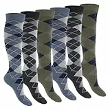 Footstar Damen Herren Kniestrümpfe (6 Paar) Jeans 39-42