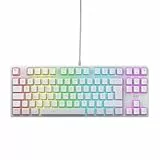 CHERRY XTRFY K4V2 TKL, Kabelgebundene Gaming-Tastatur ohne Nummernblock, Deutsches Layout (QWERTZ), RGB-Beleuchtung, Mechanische MX2A RED Switches, Weiß