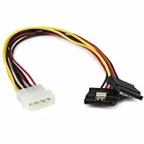 StarTech.com 30 cm 4-Pin LP4 auf SATA Y-Stromkabel - LP4 zu Serial-ATA Splitter Y-Kabel