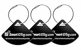 Dynotag® Express Series Smart Bag Tag ID + Stahlschlaufe, eloxiertes Aluminium mit DynoIQ™ und lebenslanger Wiederherstellungsservice (Mitternachtsschwarz)