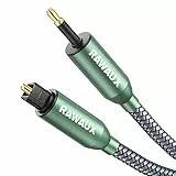 RAWAUX Optisches Kabel 1M Optisch Digital Audio Toslink auf Mini Toslink SPDIF Kabel 24K Vergoldeter Stecker Digitales Optical Audio Cable Adapter für TV, DVD, HiFi System