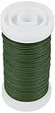 Rayher 2425013 Blumendraht, grün lackiert, 0,35 mm ø, SB-Btl. Spule 100 m, Material Eisen, nickelfrei, Basteldraht, Wickeldraht