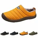 Generisch Warme Hüttenschuhe Herren Winter Plüsch Hausschuhe Weiche Filzpantoffeln rutschfest Hausschlappen Geschlossen Slippers Women Bequeme Leichte Winterhausschuhe Unisex Orthopädische Hausschuhe
