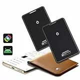 2er Pack Android Wallet Tracker Karte, Ultradünn Smart Finder Card Tag Kompatibel mit Google Find Hub (Android NUR), IP68 Wasserdicht Schlüsselfinder für Geldbörse, Koffer, Gepäck