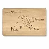 KATINGA Frühstücksbrett Papa Faust - Brotbrett mit Gravur (personalisiert)