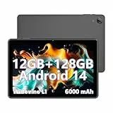 Rebecco 2025 Tablet 10 Zoll Android 14 Tablets, 12 GB RAM+128 GB ROM (Erweitern auf 1 TB), Octa Core 1280 * 800 IPS HD Bildschirm Android Tablet, Unisoc A523 CPU, 5G/2.4G WiFi, Dual 5MP+8MP Kamera