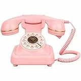 RDYMONKEY Audio-Gästebuch Hochzeit, Retro-Telefon für persönliche Sprachnachrichten, Gästebuch Alternative für Hochzeiten, Partys & Geburtstage, 8GB Speicher (Rosa)