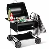 TOYANDONA Miniatur-grillset für Puppenhäuser: Modell Eines Grillofens im Maßstab 1:12, Realistisches Grillspielzeug für Kinder, Puppenhaus-küchenzubehör, DIY-basteldekoration (quadratisch, Schwarz)