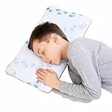 SIKAINI Gedächtnisschaum Kinderkissen Weiches Nackenstützkissen Oeko-TEX Flaches Kissen für Kinder (3-8 Jahre)