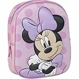 CERDÁ LIFE'S LITTLE MOMENTS Minnie Schul- und Reiserucksack mit robustem Design und großem Stauraum – Disney Kinder-, Jugend- und Erwachsenenrucksack mit Organizer-Taschen und gepolsterten Riemen