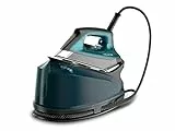 Rowenta Compact Steam Pro Dampfbügelstation, 6,2 Bar Hochdruckdampf, 310 G/Min Dampfstoß, 1,1 l Wassertank, kompaktes Design, effizienter Kalkkollektor, Kunststoff, X-Large, Blau/Schwarz, DG7621