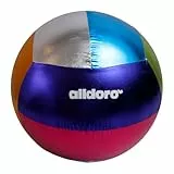 alldoro 60299 XXL Metallic Ball, Kinderball, Polyester/PVC, Spielball für Kinder ab 3 Jahren, glitzert, funkelt 60 cm, Bunt