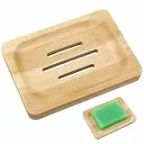 1 Stück Seifenschale,Soap Holder,Seifenschale mit Ablauf,Naturholz Bambus Seifenschalen,für Seife,Schwämme,11 * 18cm