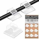 SZFUDIGO kabelhalter,50 PCS kabelhalter selbstklebend wand kabelführung cable holder kabelbefestigung selbstklebend wand kabel wandhalterung befestigung wand (transparent)