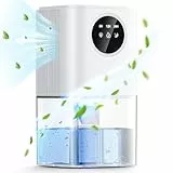 Luftentfeuchter Elektrisch, 1800ML Raumentfeuchter Leise Dehumidifier for Home, Luftentfeuchter Klein mit Funktion Abtauen & Schlafmodus, 8/12/24 Stunden Timer für Badezimmern Küchen Wohnbereichen