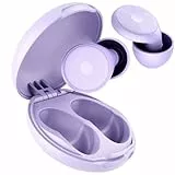 2025 Neu Ohrstöpsel zum Schlafen, 45dB Wiederverwendbare Gehörschutz Geräuschreduzierende Earplugs mit 8 Ohrenkappe und Tragetasche, Schlafen, Reisen, Konzentration, Konzerte (Violett)