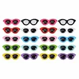 Vaguelly 20 Stück Teiliges Bunte Mini Sonnenbrillen Resin Flatback Charms für DIY Haarclips Broschen Handykoffer Scrapbooking Basteln Zubehör