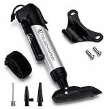 VeloChampion Mini-Fahrradpumpe mit Manometer, 120 PSI/8.2 BAR. Presta/Schrader/Dunlop-Ventil, T-Griff, Rahmenhalterung & Ballnadel für Mountainbikes, Rennräder, E-Bikes (Pumpe)