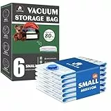 Vakuumbeutel für Kleidung Bettdecken 6 Stück, CaptainFive Vakuumierbeutel 6 * KLEIN (60 x 41cm) Vakuum Kleiderbeutel Aufbewahrungsbeutel Reise für Bettwäsche Kissen Kleidung Bettdecken