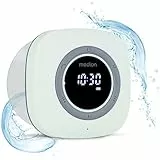 MEDION S66884 Duschradio mit Bluetooth (Badradio, UKW Radio, Saugnapf, LED-Display, IPX6 Wasserdicht, integrierter Akku, MD43884) grün