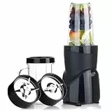 ADLER EUROPE Standmixer, Smoothie- und Cocktailmixer, Personal Blender, Eiscrusher, 1200 W, BPA-frei, 3 Flaschen und ein Becher, Edelstahlklingen mit 4 und 2 Klingen