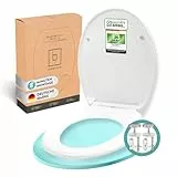 Benkstein® Toilettendeckel mit Absenkautomatik oval weiß – antibakterieller WC Sitz – Quick-Release zur einfachen Reinigung – einfache Montage – Urea-Duroplast – abnehmbar – bis 150 kg belastbar