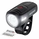Sigma Aura 45 | LED Fahrradlicht 45 Lux | StVZO zugelassenes, akkubetriebenes Vorderlicht | 3 Leuchtmodi | wetterfestes & wiederaufladbares Frontlicht