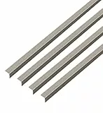 Alberts 499433 Winkelprofil | selbstklebend | Aluminium, edelstahldesign, dunkel | 1000 x 10 x 10 mm | 4er Set