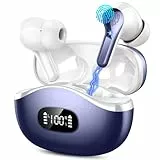 AOTONOK Bluetooth Kopfhörer Kabellos 5.3 mit 4 ENC Noise Cancelling Mics, In Ear Kopfhörer Bluetooth Tiefer Deep Bass, 40H Kabellose Kopfhörer IP7 Wasserdicht Earbuds LED Ohrhörer, Blau