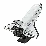 Fascinations MMS211 Metal Earth Metallbausätze - NASA Raumfahrt Space Shuttle Discovery, lasergeschnittener 3D-Konstruktionsbausatz 3D Metall Puzzle DIY Modellbausatz mit 2 Metallplatinen, ab 14 Jahre