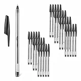 Amazon Basics Kugelschreiber-Set, Heimbüro, Schule, 1,0mm, Schwarz, 36er-Pack