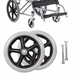 generisch 140-200mm Solide Ersatzräder-2 Stück Ersatzrad Rollator Vorderräder Schwarz/grau Ersatzräder Abriebfest Deaktivierte rutschfeste Gummiräder Rollstuhlzubehör(Gray,7in/17cm)