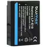 Blumax Akku kompatibel mit Canon LP-E10 |- 1020mAh -| für Canon EOS 1100D 1200D 1500D 2000D 3000D 4000D / Rebel T3 T5 T6 T7 T100 / Kiss X2 X50 X90